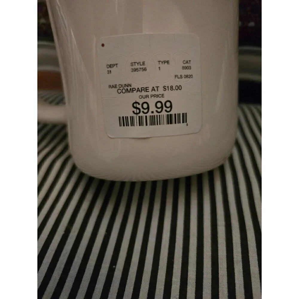 NWT Rae Dunn Halloween Boo Coffee Mug White Black Writing 2020